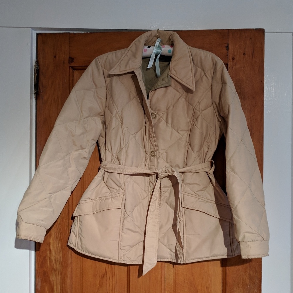 Vintage tan Eddie Bauer puff jacket